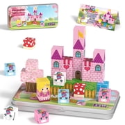 Mini Magnetic Blocks, Magnetic Blocks Travel with Portable Iron Storage Box, 35PCS Magnet Building Blocks for Toddlers, Educational Magnet Toys for Ages 3 4 5 6 7 8 Boys Girls