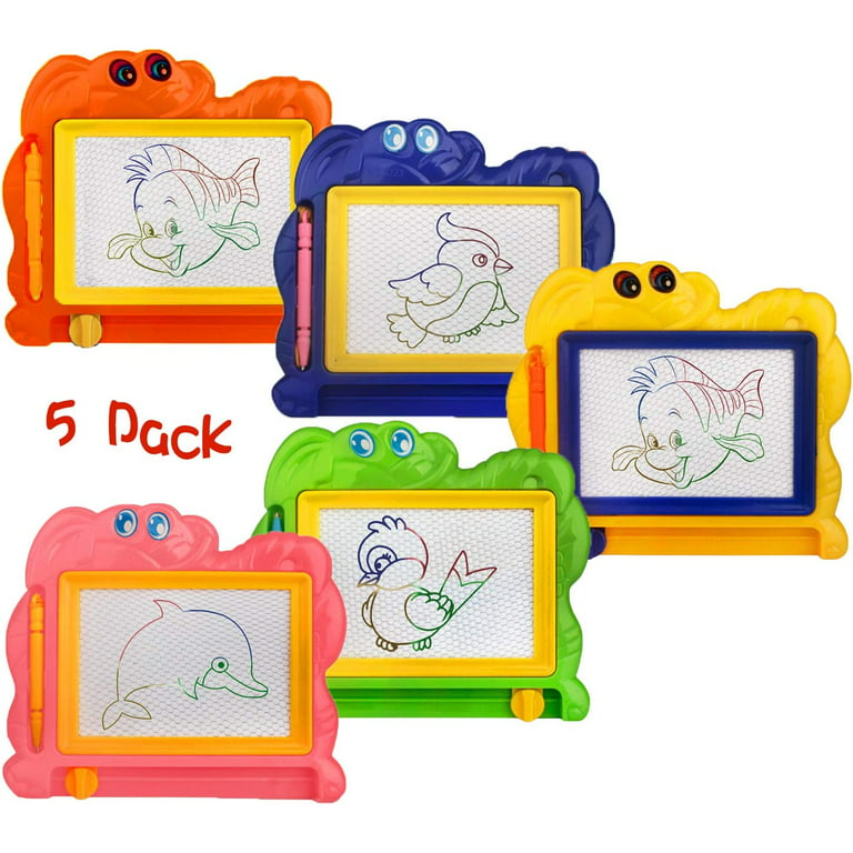 Hymaz Mini Magnetic Drawing Board for Kids - Travel Size Erasable Doodle Board Set - Small Drawing Painting Sketch Pad - Perfect for Kids Art Supplies 