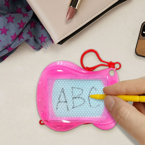 Mini Magnetic Drawing Board with Keychain - Erasable Doodle Sketch Pad for Kids, Party Favors, Travel Toys & Parent-Child Activities