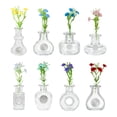 thumbnail image 1 of Mini Magnetic Glass Bud Vases 8 Piece Set with Artificial Flowers for Fridge and Home Decor, 1 of 6