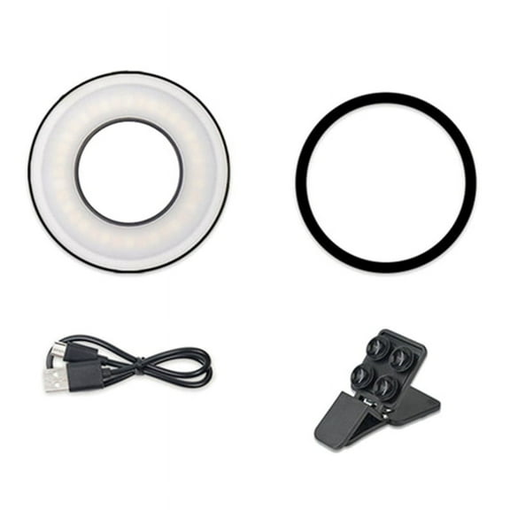 Mini Magnetic Pocket LED Light for / 13 14 Series Cube-Fill Light with Clip for Makeup Vlog Live 36W,1 * Round light 1 * Clip 1 * Magnet 1 * Type-c charging cable,White