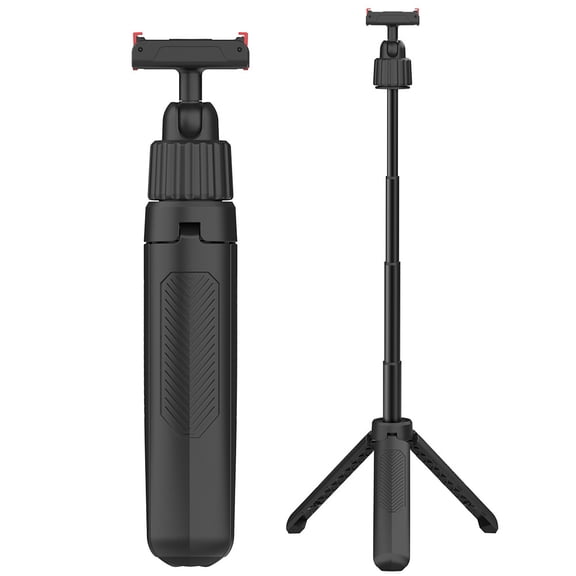 Mini Magnetic Quick-Release Handheld Tripod  2-in-1 Selfie Stick & Tabletop Stand for Action Camera, 360 Ball Head, Extendable up to 15.7in, Portable