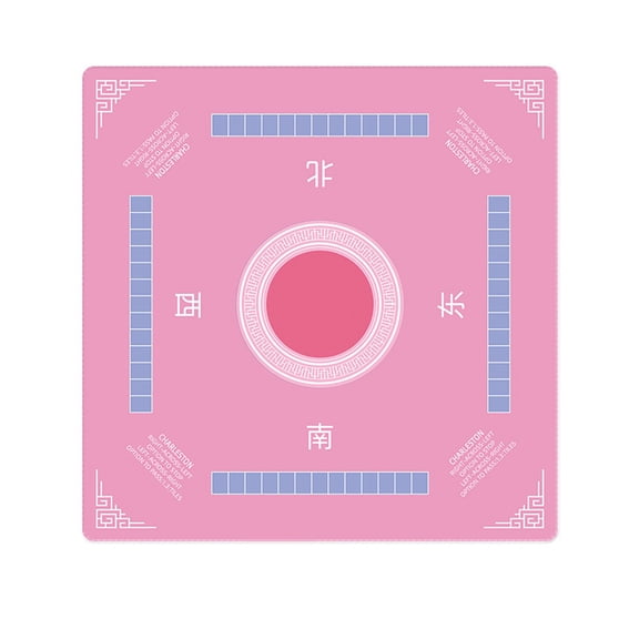 Mini Mahjong Mat, Non-Slip Noise Reducing Game Table Mat for Mahjong Tiles, Portable Rubber Playing Surface for Card Games, Poker, Dominoes and Board Games, Foldable Table Cover for Home Travel
