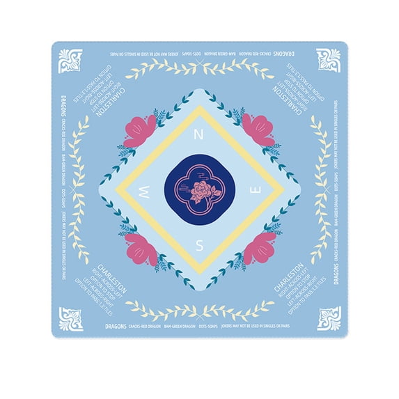 Mini Mahjong Mat, Non-Slip Noise Reducing Game Table Mat for Mahjong Tiles, Portable Rubber Playing Surface for Card Games, Poker, Dominoes and Board Games, Foldable Table Cover for Home Travel