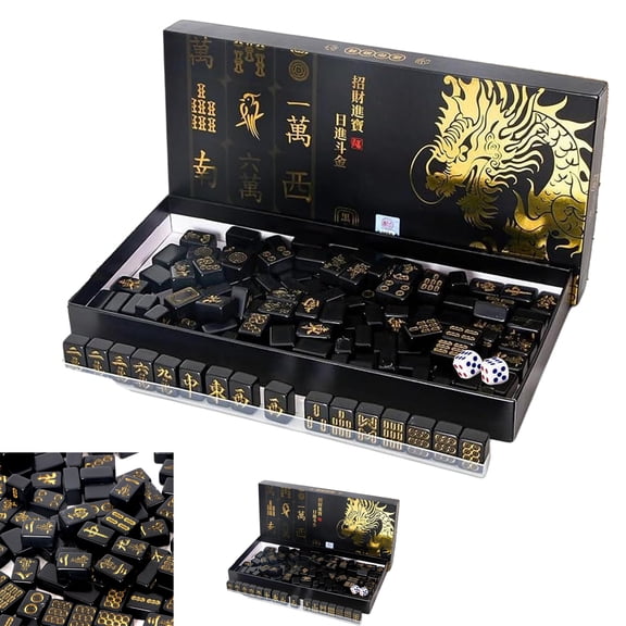 Mini Mahjong Set - 144 Piece, Portable for Adult Fun