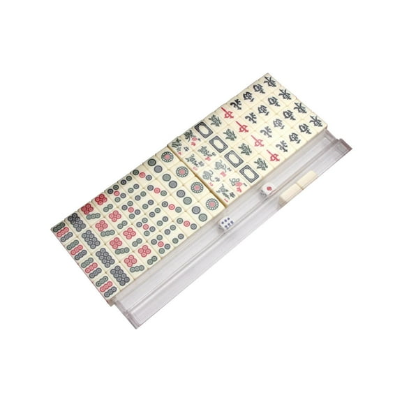 Mini Mahjong Set Table Game Traditional Entertainment Reusable Leisure Games Funny Activity Games Toys Tiles Game for Travel Party Friends