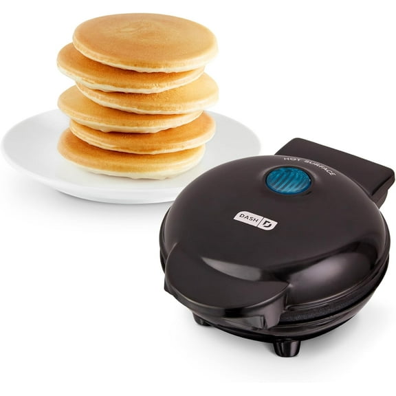 Mini Maker Griddle - Compact Griddle for Creative Homemade Treats - Nonstick Surface, Quick Heat-Up System & Space-Saving Design - Black