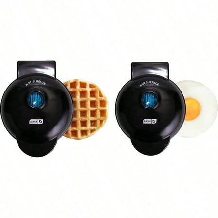 Mini Maker Waffle Maker + Griddle 2Pack Griddle + Waffle Iron