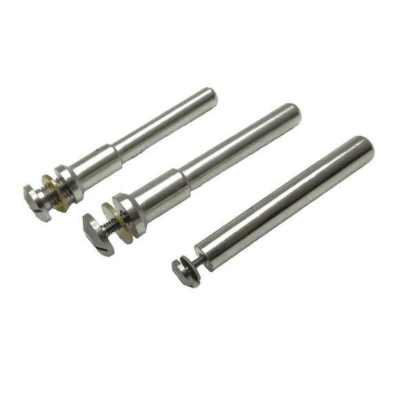 Mini Mandrel 1/4" Shank Set of 3 Sizes Screw Head 1/16-1/8-1/4" Miniature Arbors