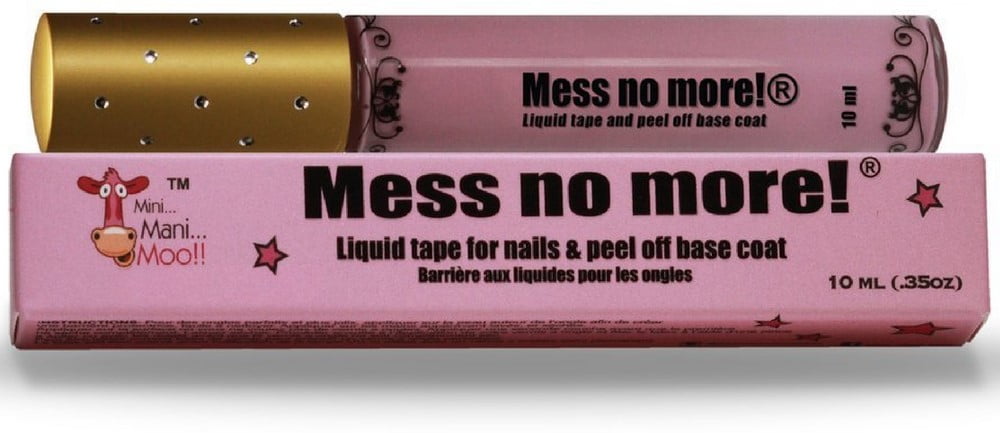 Mini Mani Moo Mess No More! Liquid Tape for Nails & Peel Off Base Coat 0.35 oz