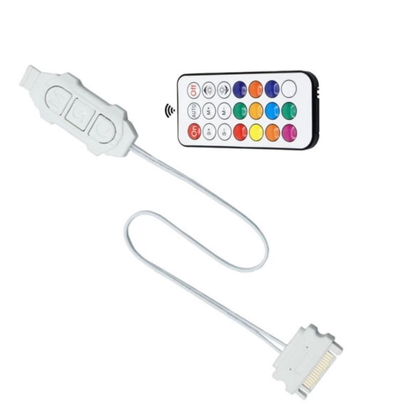 Mini Manual ARGB Controller 5V 3Pin Color Lighting PC Case Compatible White/Black