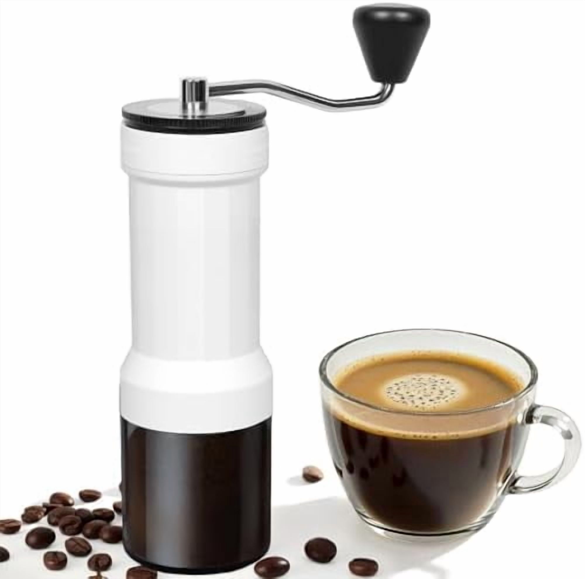Mini Manual Coffee Grinder with 40 Adjustable Settings, Portable Hand Coffee Bean Mill with 30g Capacity, Conical Burr Coffee Grinder with Crank for Travel, Camping, Office, Espresso, Pour Over, etc