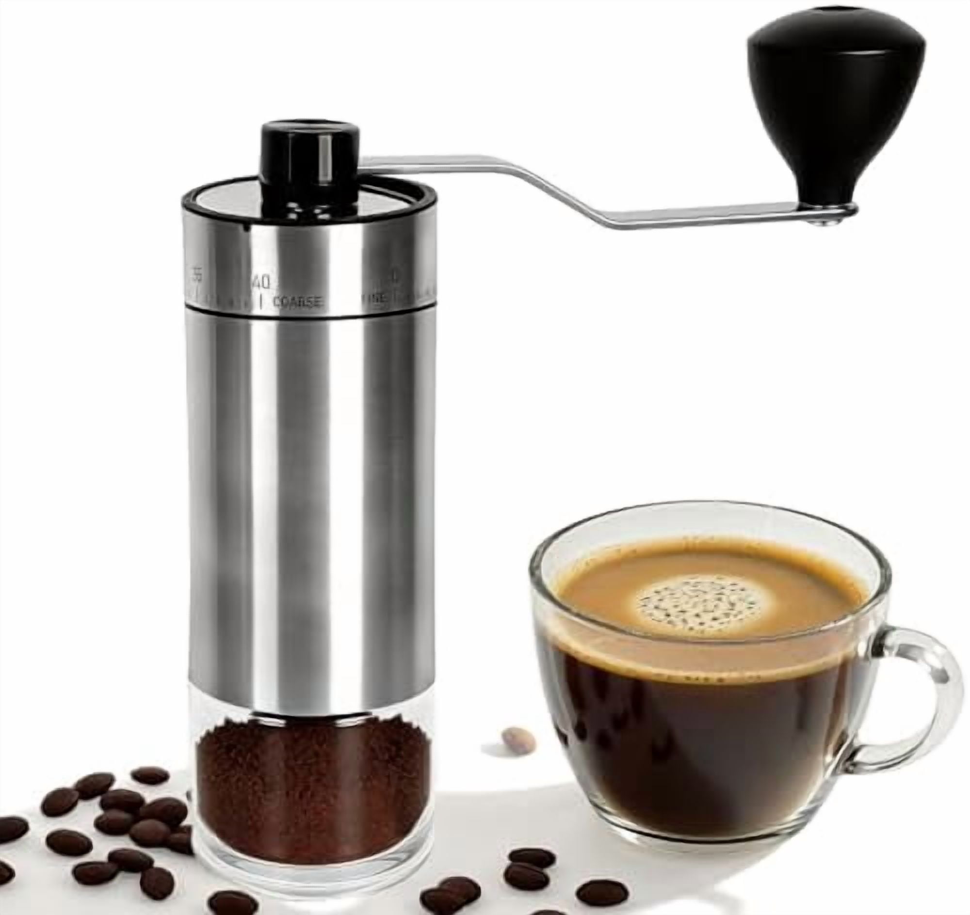 Mini Manual Coffee Grinder with 40 Adjustable Settings, Portable Hand ...