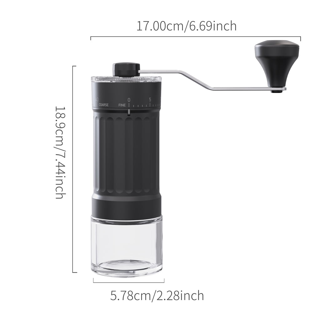 Mini Manual Coffee Grinder, 40 Adjustable Settings, Portable Hand Mill with 30g Capacity, Conical Burr for Espresso, Pour Over