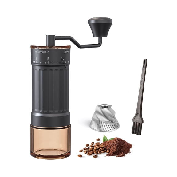 Mini Manual Coffee Grinder, 40 Gears External Adjustable - Portable Stainless Steel Burrs coffee bean grinder with 30g Bean Capacity for Camping,Pour Over,Espresso