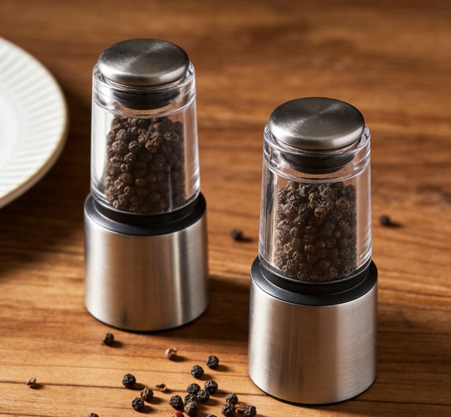 Mini Manual Pepper Grinder Set - Portable and Easy to Use for Coffee Beans, Sichuan Pepper, Pepper, Sea Salt - Durable and Easy to Clean