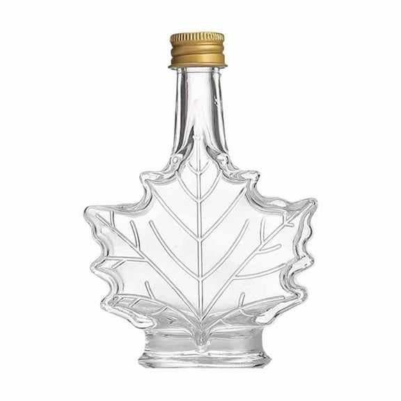 Mini Maple Leaf Shaped Glass Bottle Set Portable Thickened Crystal Clear 50ml 100ml 250ml
