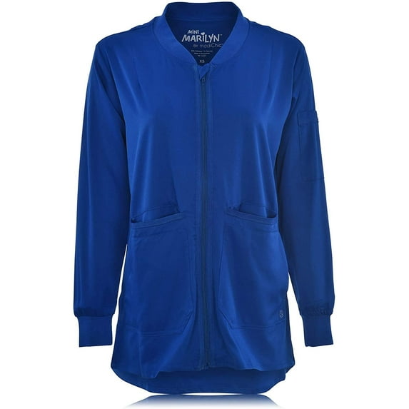 Mini Marilyn 4-Way Stretch 7 Pocket Bomber Scrub Jacket