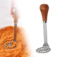 thumbnail image 1 of Mini Masher Set, High Performance Stainless Steel Mashed, Potatoes Mashed with Wooden Handle, Masher Kitchen Tool for Potatoes, Avocado, Beans, Meat, Vegetables (Mud Masher),G, 1 of 9