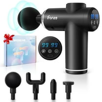 Mini Massage Gun Deep Tissue, Portable 99 Speeds Ultra Small and Quiet Electric Muscle Massager with 4 Replacement Heads for Gym Office Home Post-Workout Recovery, Black