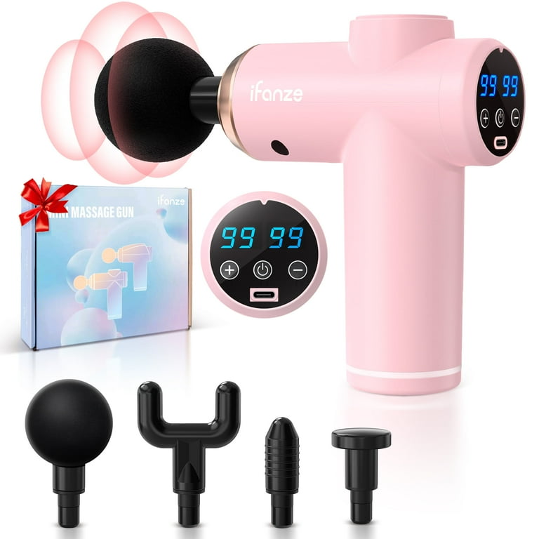 iFanze Mini Massage Gun, Deep Tissue, 99 Speeds, Quiet, 4 iFanze Mini Massage Gun, Deep Tissue, 99 Speeds, Quiet, 4