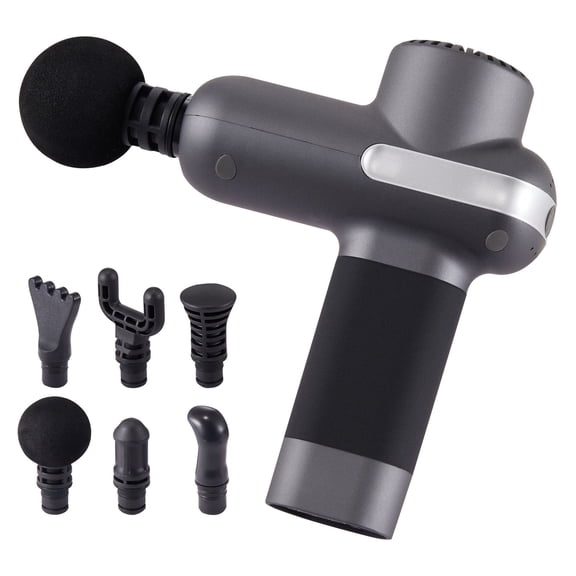 Mini Massage Gun, Percussion Muscle Massage Gun for Athletes - with 5 Speed Levels & 6 Massage Heads, 7.4V 2500mAh Batteries, Handheld Small Massage Gun for Pain Relief, Muscle Relaxation