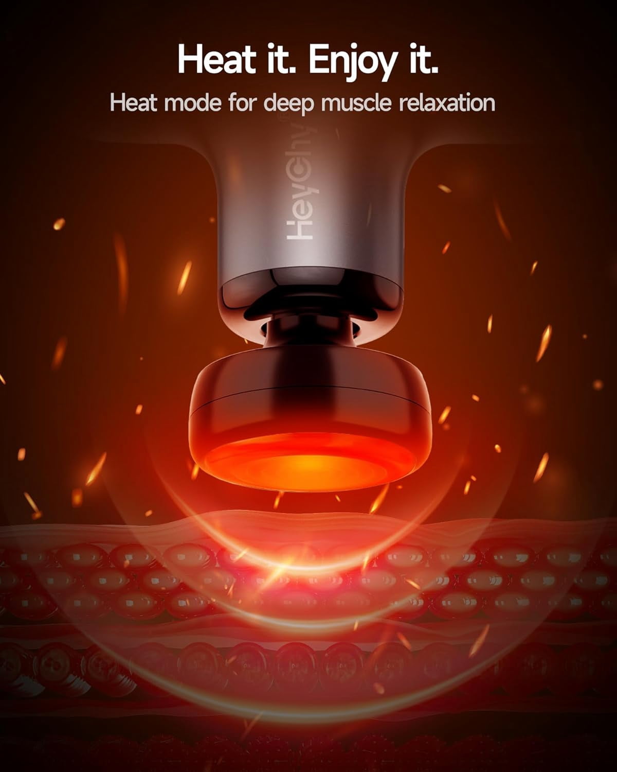 Mini Massage Gun with Heat, Deep Tissue Percussion Massager for Athletes