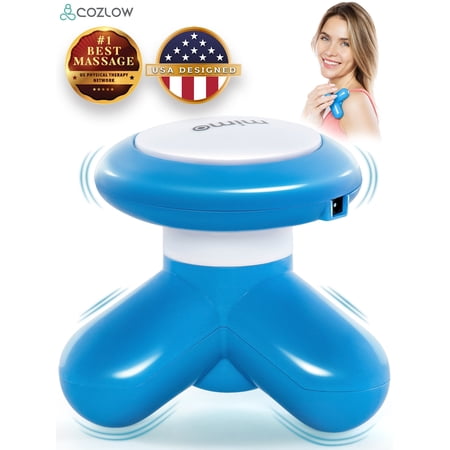 Mini Massager, Battery Operated Handheld Massager with Vibration Massaging, USB-Powered Deep Tissue Vibrating Massager for Shoulder, Neck, Leg & Back Muscles by Cozlow