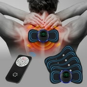 Mini Massager, Muscle Body Massager with 5 Pcs Pads and 19 Speed 8 Modes, Sticker EMS Pulse Massager Relax for Arm, Leg Shoulder, Waist