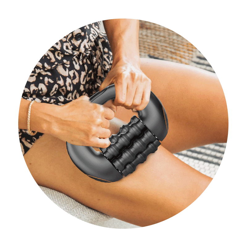 Mini Massager: Portable Deep Tissue Massager for Neck & Shoulder Pain Relief - 3-Speed Rolling & Percussion - Rechargeable, Cordless