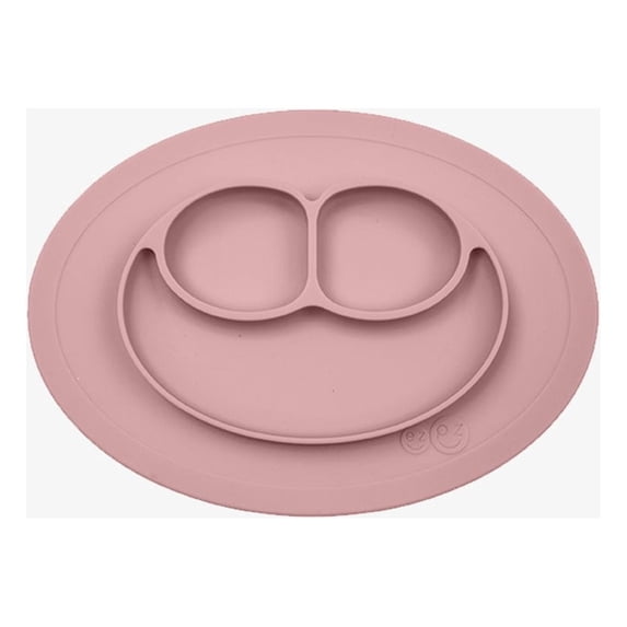 ezpz Mini Mat - One-piece silicone placemat + plate (Blush)