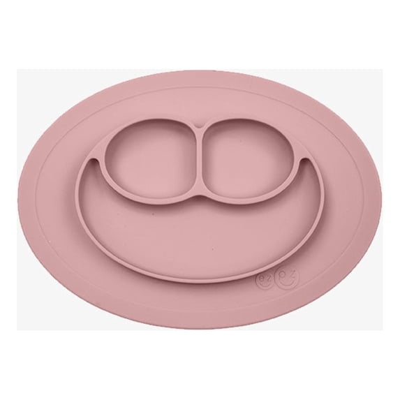 ezpz Mini Mat - One-piece silicone placemat + plate (Blush)