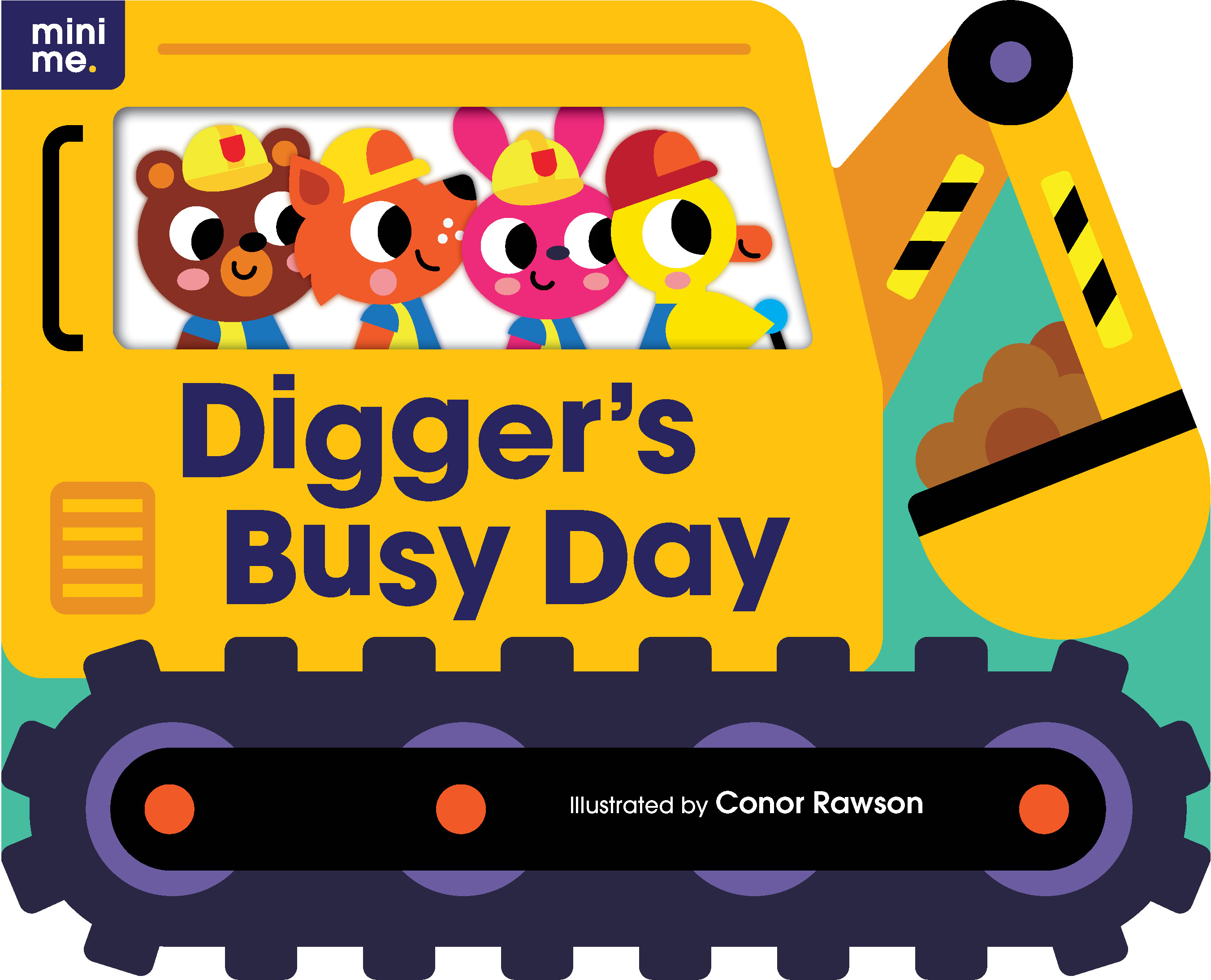 Digger's Busy Day: Shaped Board Book (Board Book)