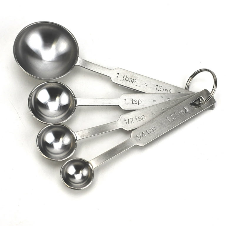 Measuring Spoons: NOGIS 18/8 Stainless Steel Measuring Spoons Set of 9  Piece: 1/16 tsp, 1/8 tsp, 1/4 tsp, 1/3 tsp, 1/2 tsp, 3/4 tsp, 1 tsp, 1/2  tbsp & 1 tbsp Dry and Liquid Ingredients 