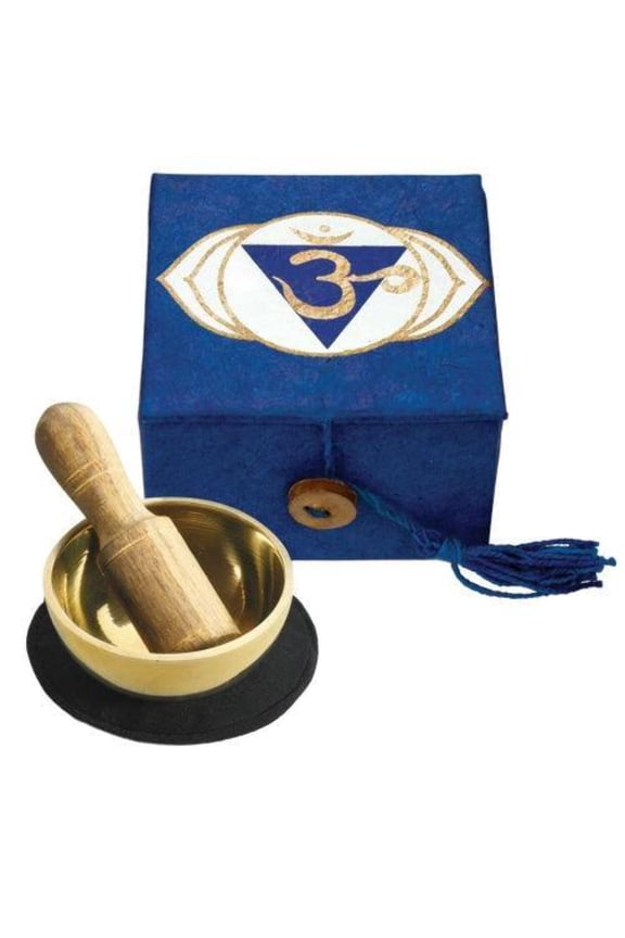 Mini Meditation Bowl Box: 2" Third Eye Chakra - DZI (Meditation)