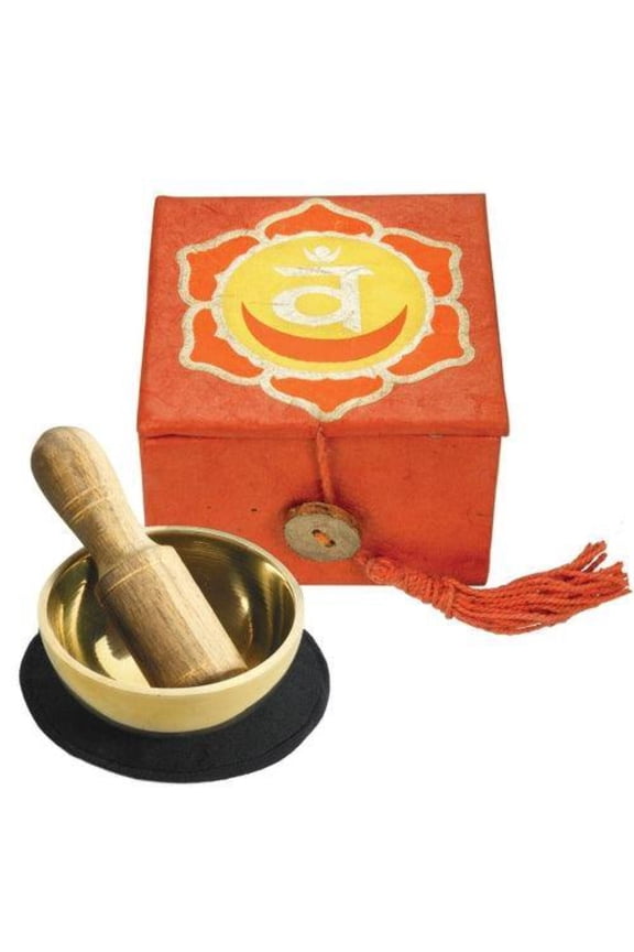 Mini Meditation Bowl Box 2 inches Sacral Chakra DZI