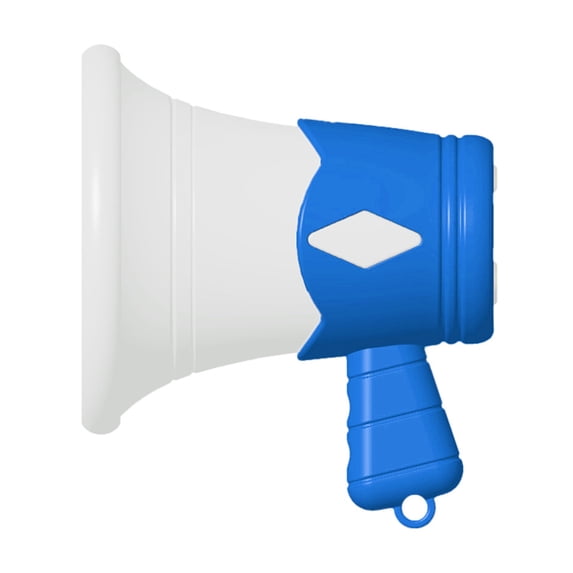 Mini Megaphone Toy with Bead Chain Loud Bullhorn Keychain Pendant Recording Loudspeaker Educational Musical Instruments Toy