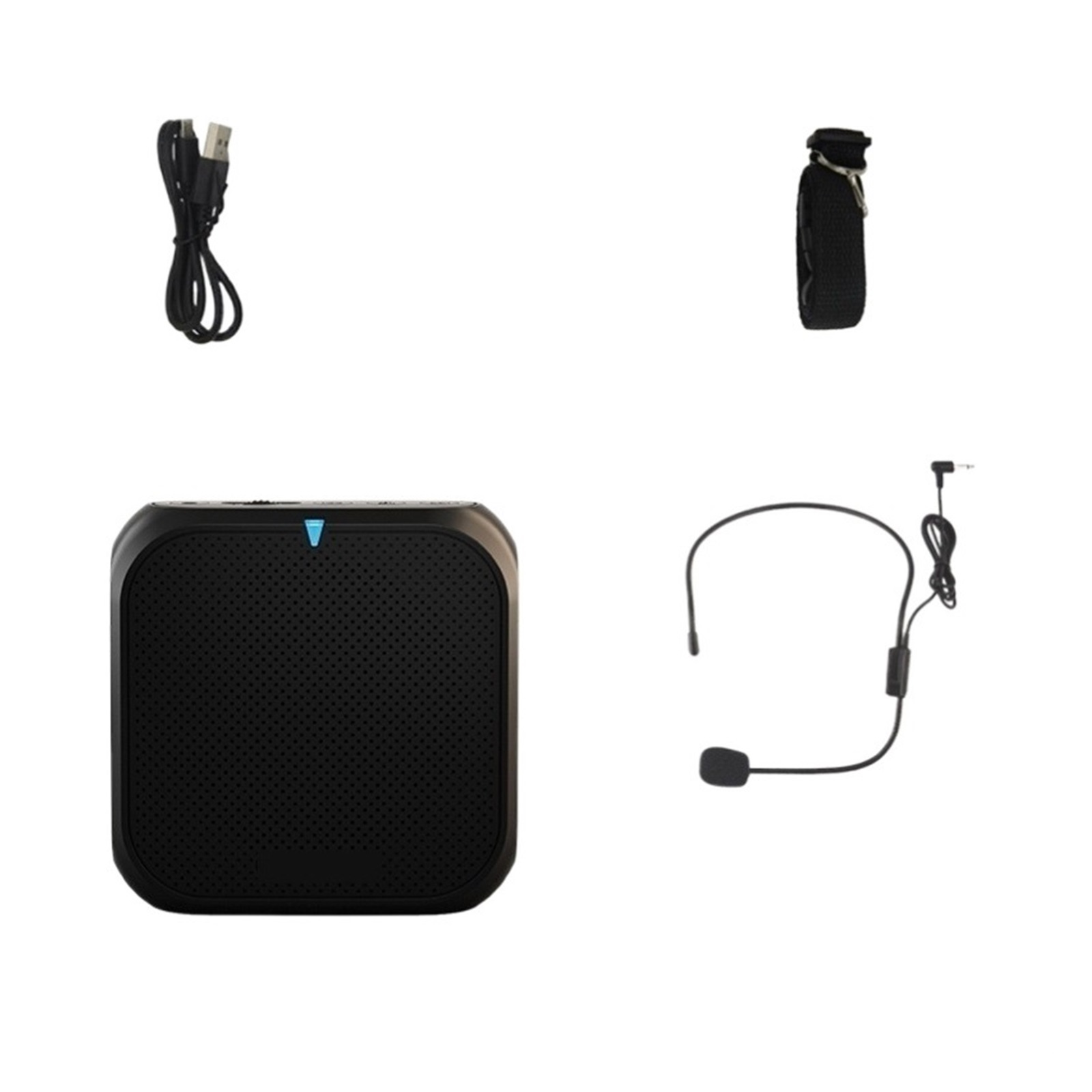 Mini Megaphone Voice Amplifier With Wired Microphone Mini Audio Speaker Support USB Disk And TF Card Player ,Easy to Operate