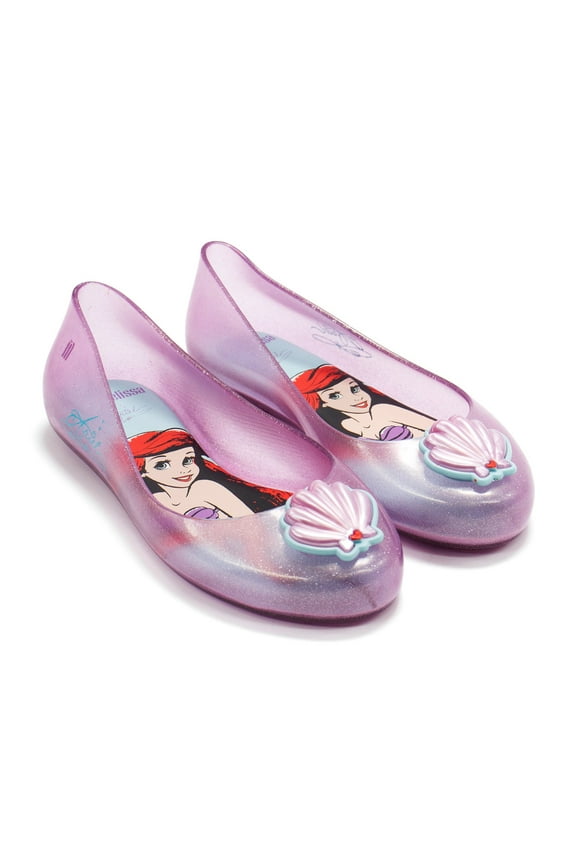 Girls Sweet Love And Disney Princess Bb Ariel Little Mermaid Flats, Pink,1 M US