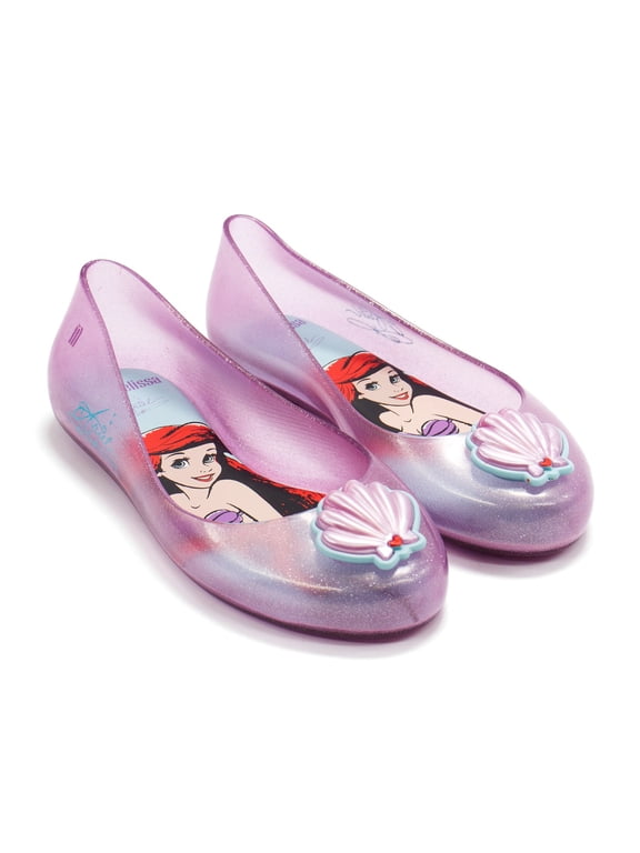 Girls Sweet Love And Disney Princess Bb Ariel Little Mermaid Flats, Pink,3 M US