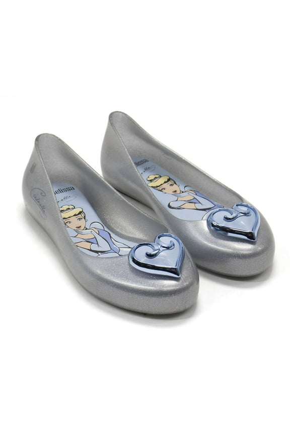 Girls Sweet Love And Disney Princess Cinderella, Silver,3 M US