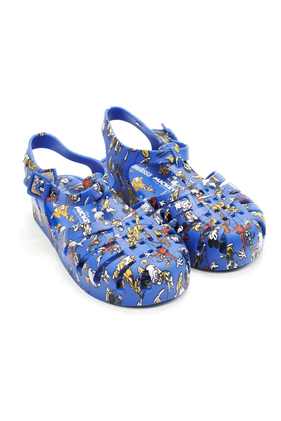 Toddlers Possession With Mickey Original Slip-On Sandal With Buckle Closure, Blue \ Multi Color,5 M US