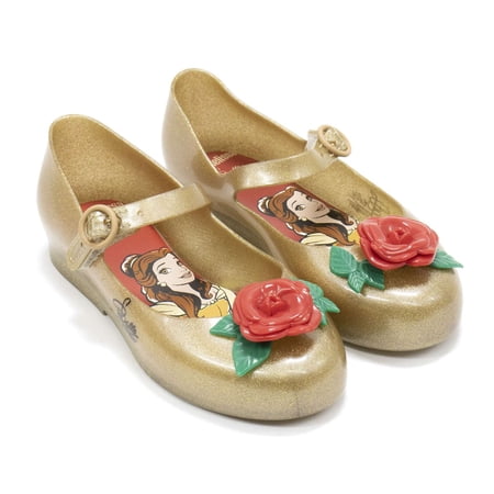 Mini Melissa Toddlers Sweet Love And Beauty And The Beast, Gold \ Red,6 M US