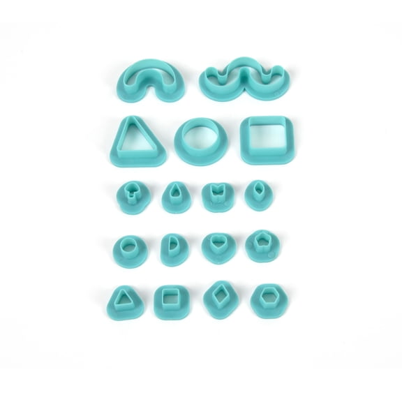 Mini & Memphis Clay Cutter Set by Bead Landing 204 Assorted Polymer Clay Cutters for DIY Jewelry Making - Bracelets - Earrings - and Pendants