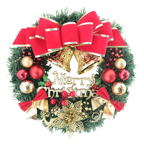 Mini Merry Christmas Wreaths for Front Door,Winter Wreath,Outdoor Wreath,12inch Artificial Wreath Decorations for Window Wall Mantel Porch Winter Decor
