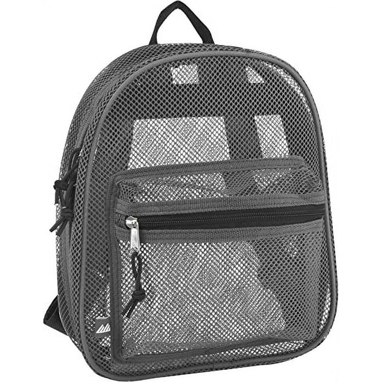 Mini Mesh Backpack for Women Girls for School Beach Toys Pool Swimming Gear Mini Transparent Backpacks Gray