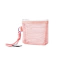 thumbnail image 1 of Mini Mesh Pouch,Lightweight Transparent Mesh Storage Organizer with Hanging Loop for Bathroom Office Travel,Light-Pink, 1 of 6