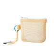 thumbnail image 1 of Mini Mesh Pouch,Lightweight Transparent Mesh Storage Organizer with Hanging Loop for Bathroom Office Travel,Yellow, 1 of 6