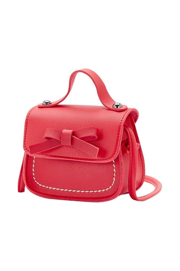 Small Purse Handbag Shoulder Bag Messenger Bag for Little Girls Kids Bowknot Bag