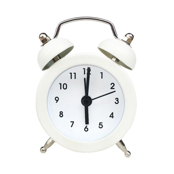 Mini Metal Alarm Clock for Bedroom with Silent Design and Multi-Function